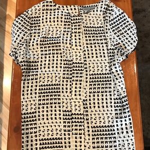 Classiques Entier Short Sleeve Silk Blouse-Size XL